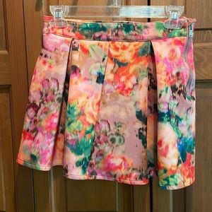 Tie dye tropical skirt